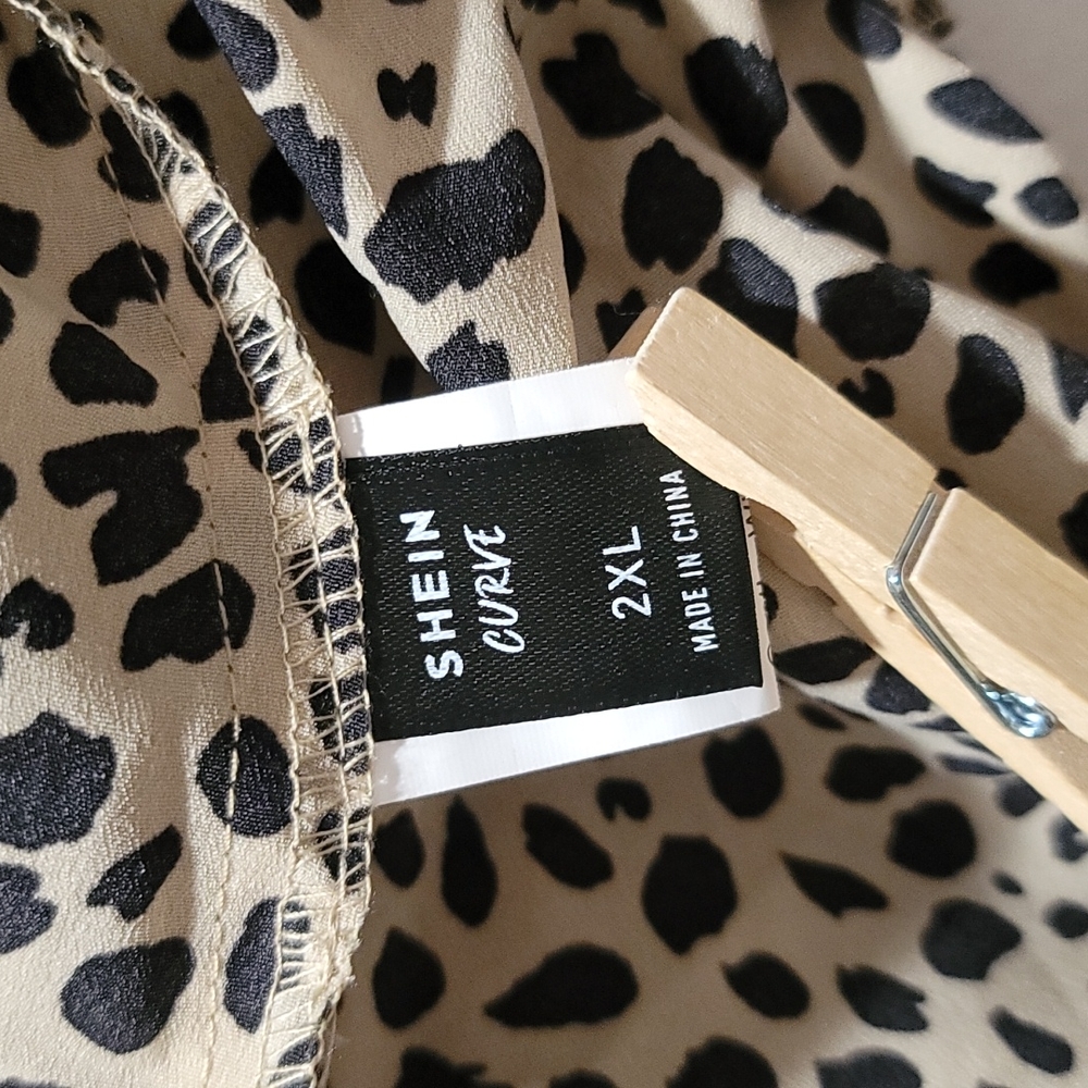 🔥 SALE LEOPARD ANIMAL PRINT SHEER GAUZE PEPLUM FLOATY FLARED MINI SKIRT XXL - Picture 7 of 12